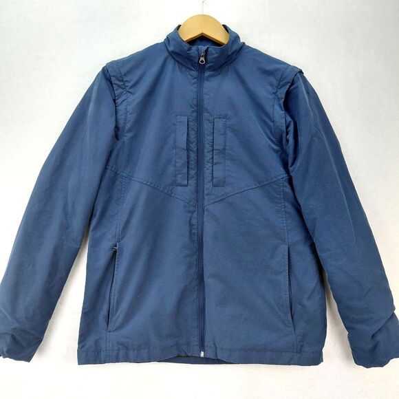 SCOTTeVEST Jacket Mens Small Blue Convertible Full Zip TEC Travel Utility Coat - Picture 1 of 16